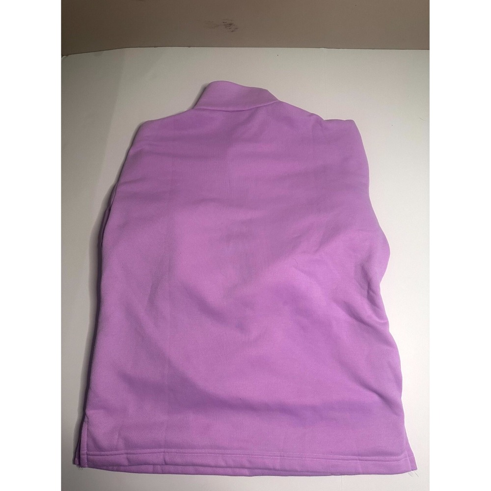 Adidas Sweatshirt Women's S (8-10) Purple Fleece‎ Lined Long Sleeve Quarter Zip - Picture 4 of 4